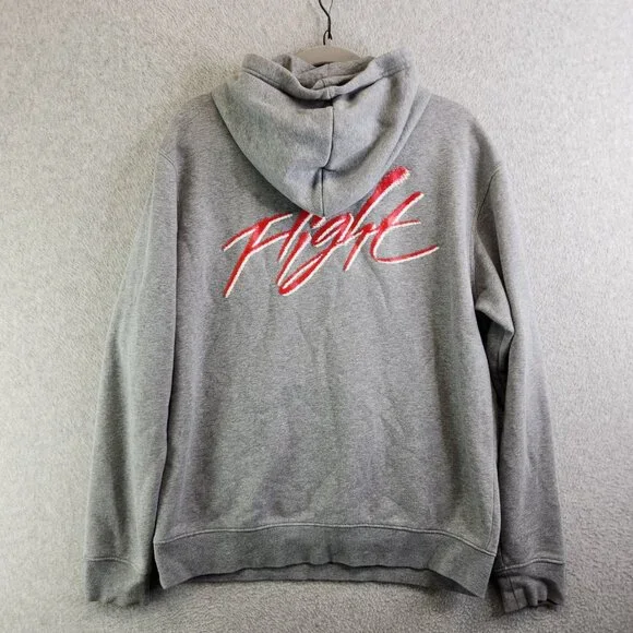Jordan Hoodie Mens M Gray Flight Air Essentials Fleece Pullover Jumpman - Picture 13 of 14